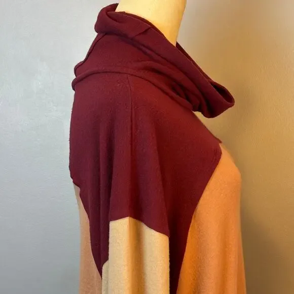 BKE Tri Color Cozy Sweater Turtleneck Longsleeve Women's Medium Artsy - Picture 4 of 8